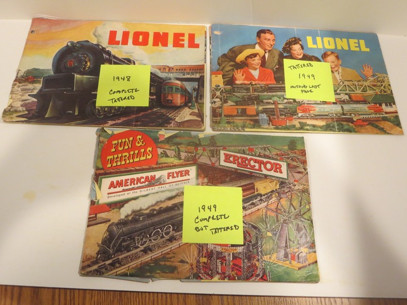 3 Lionel & American Flyer Catalogs  (48 & 49 Lionel) + (1949 American Flyer)