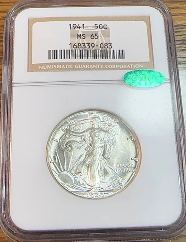 1941 Walking Liberty Half Dollar NGC MS65 CAC White Blazer Best Price EBay* CHRC