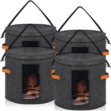 Suzile 4 Pcs Hat Boxes Oversized Round Cowboy Hat Storage Box for Women Men 1...