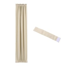 Blackout Door Curtain 25" x 72" French Window Door Curtain 1 Panel Beige