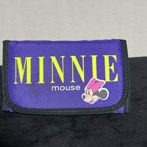 Disney Minnie Mouse Wallet Purple 80s 90s Nylon Wallet 7” X 4” Checkbook