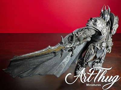 DC Unlimited WoW Arthas Menethil Lich King Series 3 Figure Incomplete Repaired