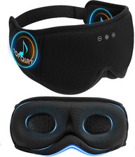 Sleep Mask with Headphones Bluetooth 5.4, 3D Eye Mask Blackout with Soft Bamboo
