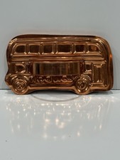 Cortador de galletas grande de cobre International London autobús de dos pisos vintage