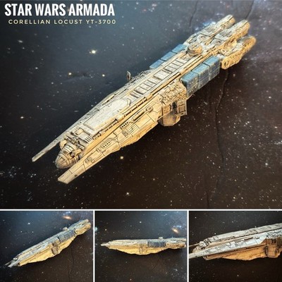 Star Wars X-Wing 1/270 Corellian YT-3700 Light Freighter Hand RAW UNPAINT 14k 3D