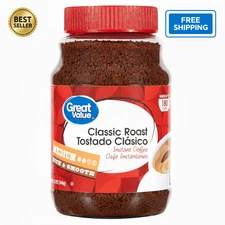 Great Value Classic Medium Roast Instant Coffee, 12 oz