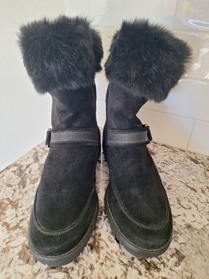 Stuart Weitzman black suede snow boots size 7.5 M