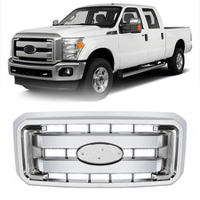 For 2011-2016 Ford F250 F350 F450 F550 Super Duty Front Grille Assembly Chrome