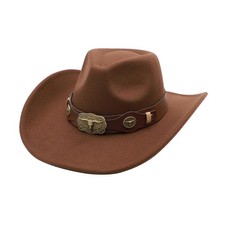 Western Cowboy Hat for Men Wide Brim Cowgirl Hat for Women Unisex Classic Cow...
