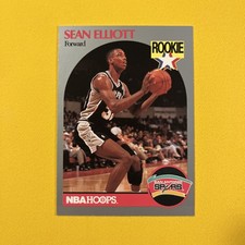 1990 NBA Hoops Sean Elliott #267 Rookie Card San Antonio Spurs. rookie card picture