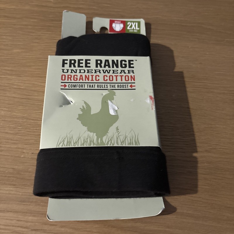 Duluth Trading Black Free Range Organic Cotton Brief Men’s Size 2 Xl