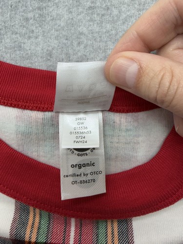 Hanna Andersson 2-teiliger Schlafanzug Jugend US 12 rot kariert Bio Baumwolle Long Johns - Bild 4 von 21