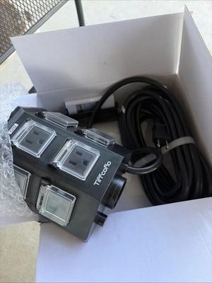 Tiffcofio Outdoor Power Stake Timer Remote Control Waterproof 125V New Open Box