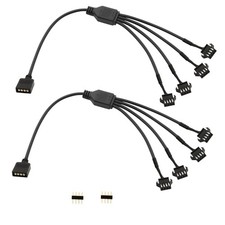 4 Pin RGB Splitter Cable 12V 4Pin Female to SM Extension...