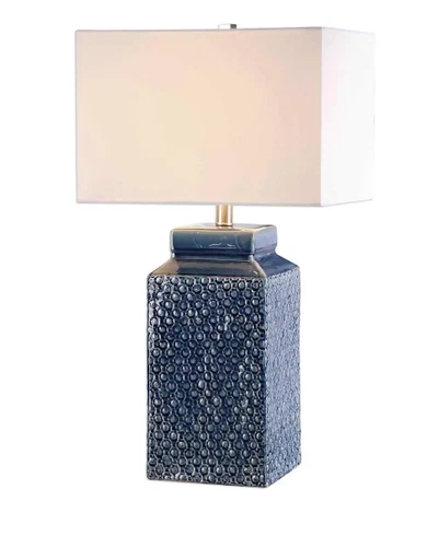 Uttermost 27229-1 Pero 27 inch 150 watt Sapphire Blue Table Lamp Portable Light - Picture 1 of 2