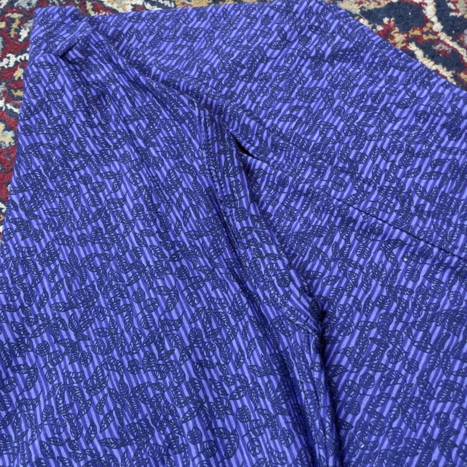 复古 1997 年 DEADSTOCK 全新带标签 REI Midweight MTS 2 底层紫色条纹 Leaf S 美国 — 第 3/4 张图片