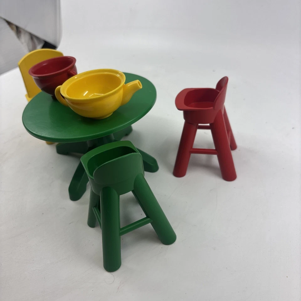 RARO LEGO DUPLO EDUCACIÓN MUEBLES GRANDES SILLAS DE MESA SILLAS ALTAS TAZAS Foto 3 de 4