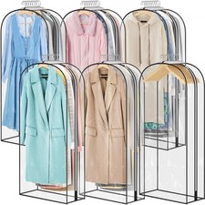 10"Gusseted All Clear Garment Bags for Hanging Clothes 50"Dress for Closet
