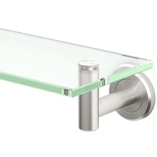 Gatco 4246 Latitude II 21" Glass and Metal Bathroom Shelf - Nickel