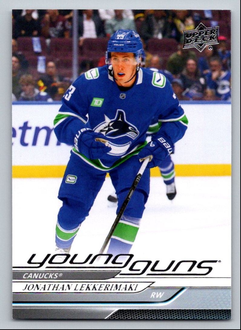 2024-25 UPPER DECK YOUNG GUNS JONATHAN LEKKERIMAKI ROOKIE VANCOUVER CANUCKS #706