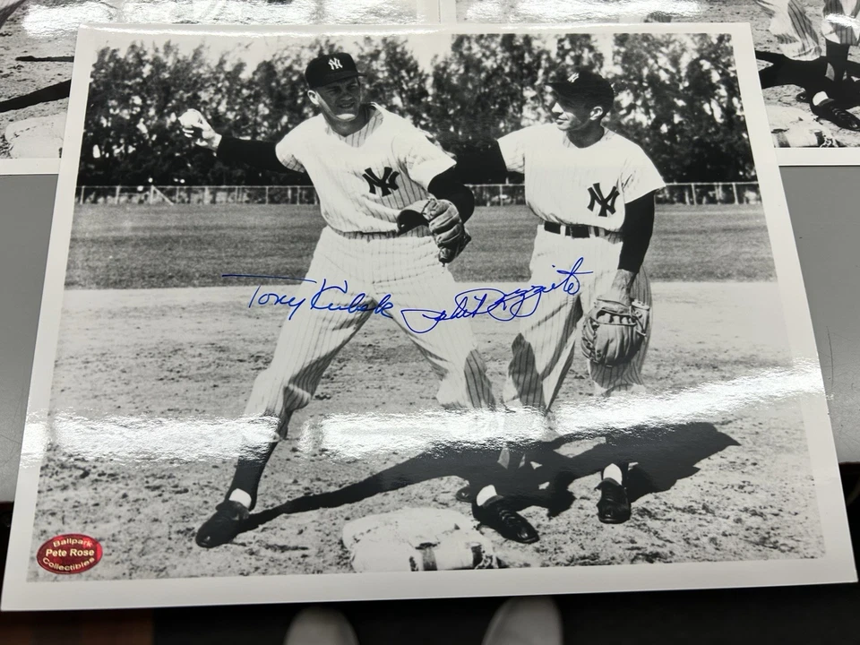 Lote de (3) fotos firmadas automáticamente 8x10 de TONY KUBEK PHIL RIZZUTO NEW YORK YANKEES Salón de la fama Foto 4 de 4