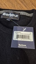 Image of New Barbour Men’s Lambswool Crew Neck Jumper - Small Tagged - Perfect Xmas Gift
