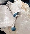 Turquoise Howlite Sterling Silver Bead Stud Earrings — photo 2