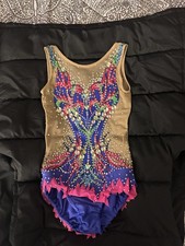 Stunning Rhinestone Gymnastics Leotard Size 116-134 cm   Excellent Condition