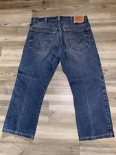 Levi's 517 Jeans Mens 38x30 Blue Light Wash Bootcut Denim Western