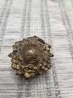 Vintage gold tone ornate jewelry or trinket box floral design with fabric lining — photo 1