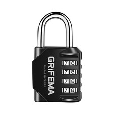 GRIFEMA Combination Padlocks with 4 Digit Code, Locker Padlock Outdoor Heavy Dut