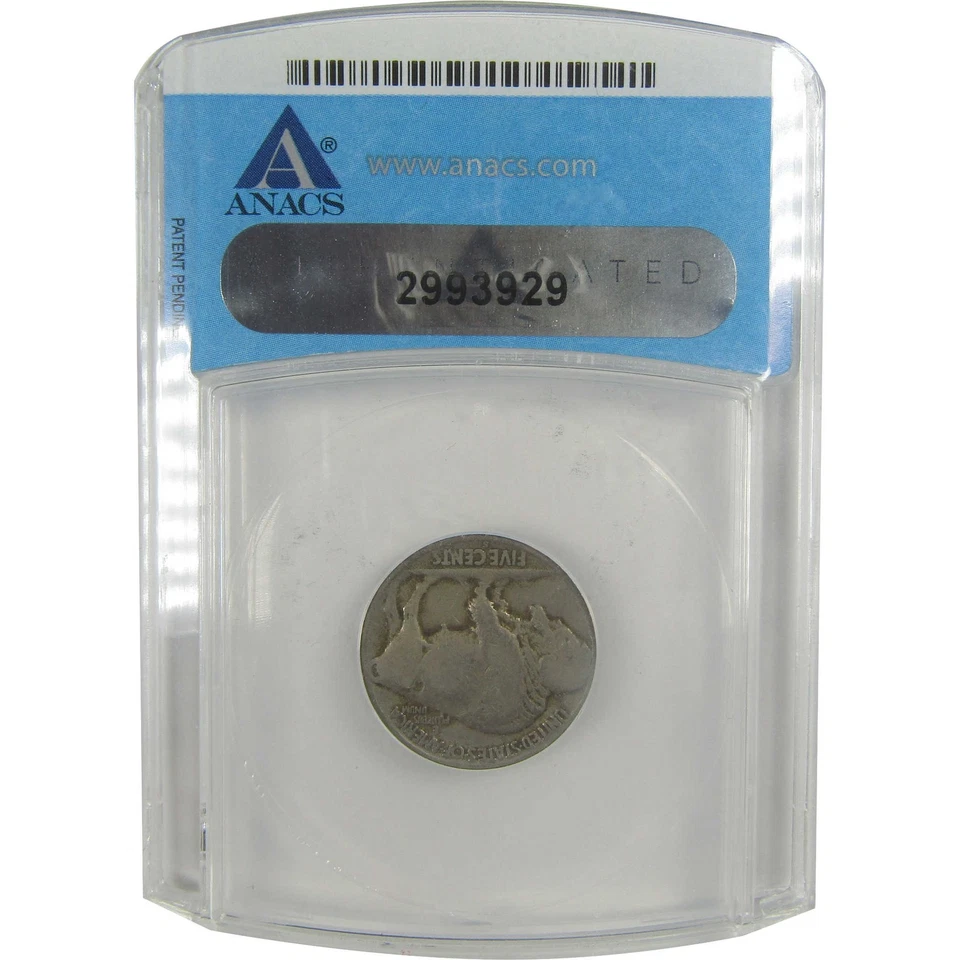 1913 S Type 2 Indian Head Buffalo Nickel VG 8 ANACS 5c Coin SKU:I22007 - Image 2 of 4