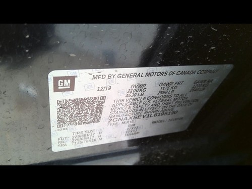 Chassis ECM Temperature Single Zone Opt C4P Fits 20-21 EQUINOX 1295170 - Picture 2 of 12