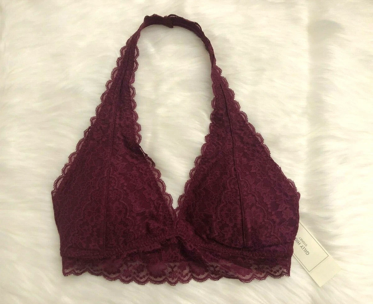 hollister gilly hicks red lace bralette top. comes