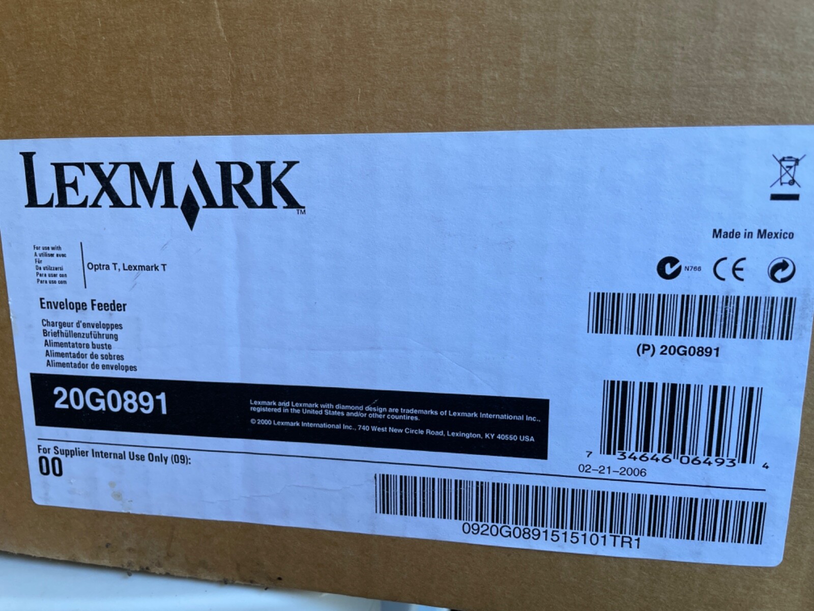 Lexmark Envelope Feeder for T64X Series printers 20G0891 eBay
