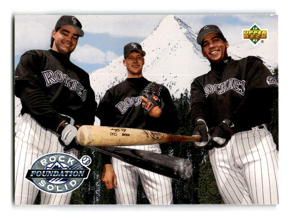1993- Upper Deck-#478-Dante Bichette / Dave Nied / Andres Galarraga -Rockies