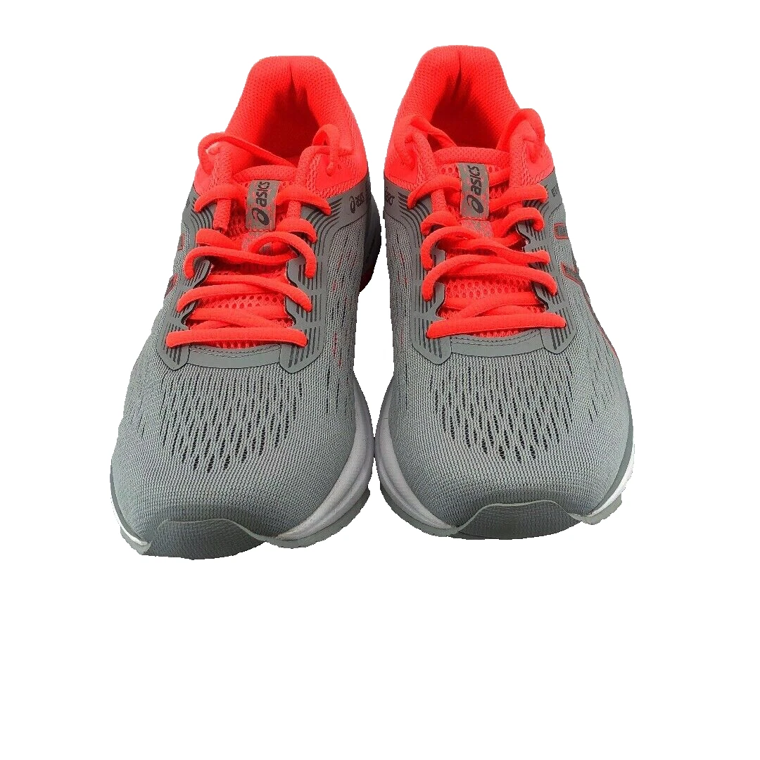 Asics GT 1000 7 Womens Mid Grey Flash Coral Athletic Shoes Size 10