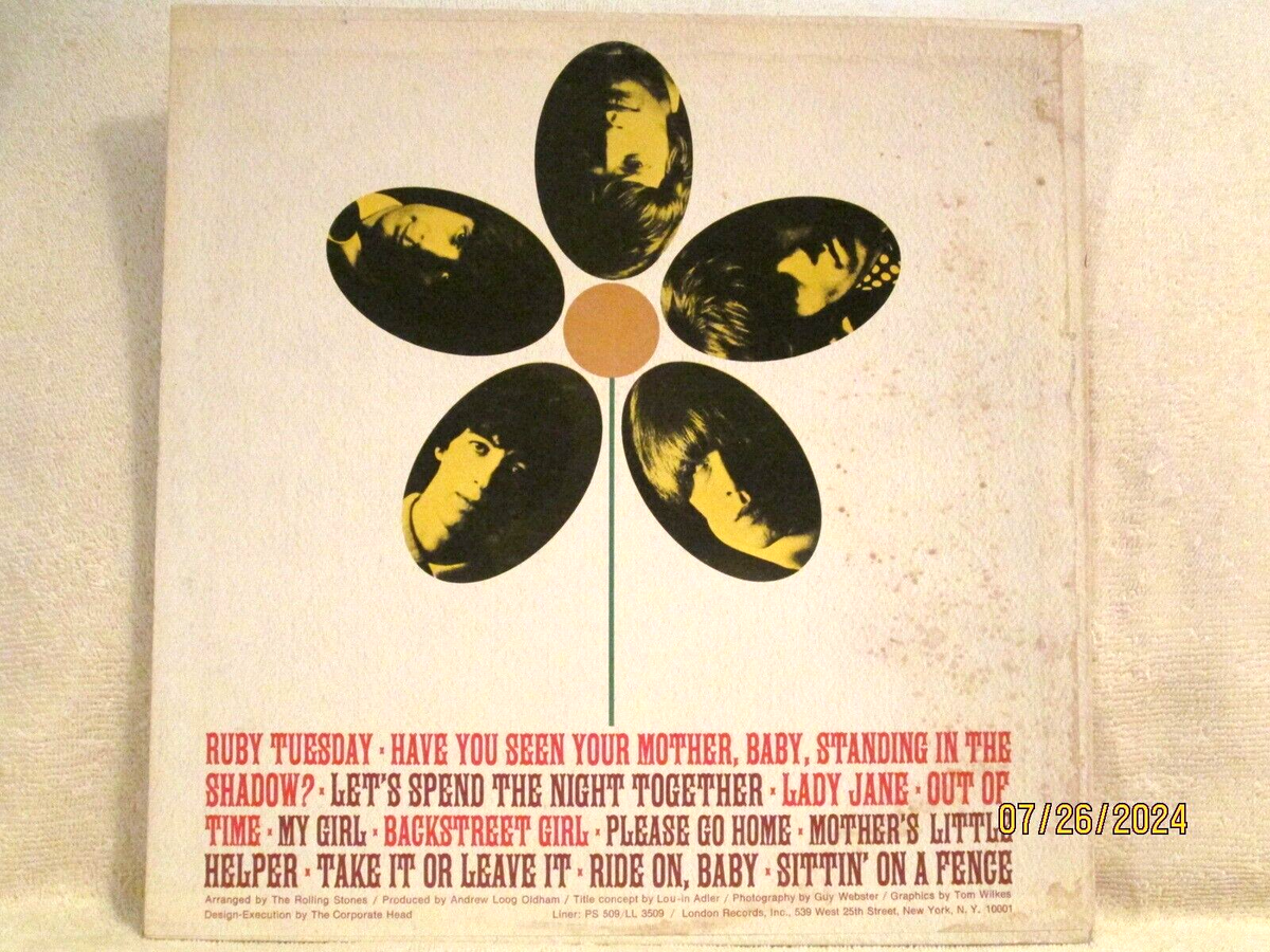THE ROLLING STONES FLOWERS ORIGINAL 1967 MONO LONDON BRIT-BLUES