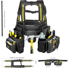 Tool Belt Suspenders Vest Pro Ultra 20 Bags Y-Style Pouch For Framers Carpenter