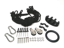 Pactrade Marine Kayak Boat Anchor Trolley Kit w/ Rope Screws Rivets