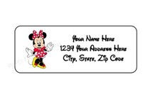 30 MOUSE PERSONALIZED RETURN ADDRESS LABELS 1 in X 2.625 in