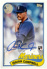 Isaiah Campbell 2024 Topps Series One 35th Anniversary RC 89BA-ICA AUTO Mariners