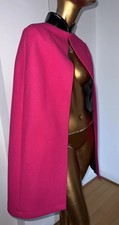 Moschino Couture Cape, Fuchsia virgin Wool Cape, Theatre Outfit, It 40, Xs