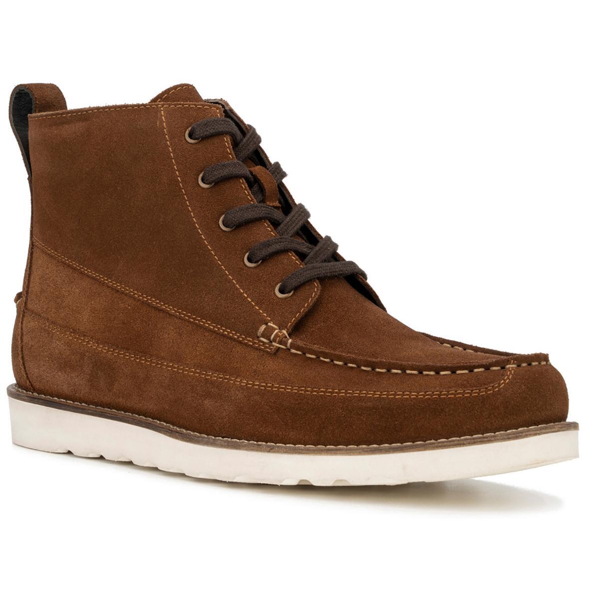 Reserved Обувь Мужские коричневые замшевые ботильоны с круглым носком 11 Средний (D) BHFO 9849