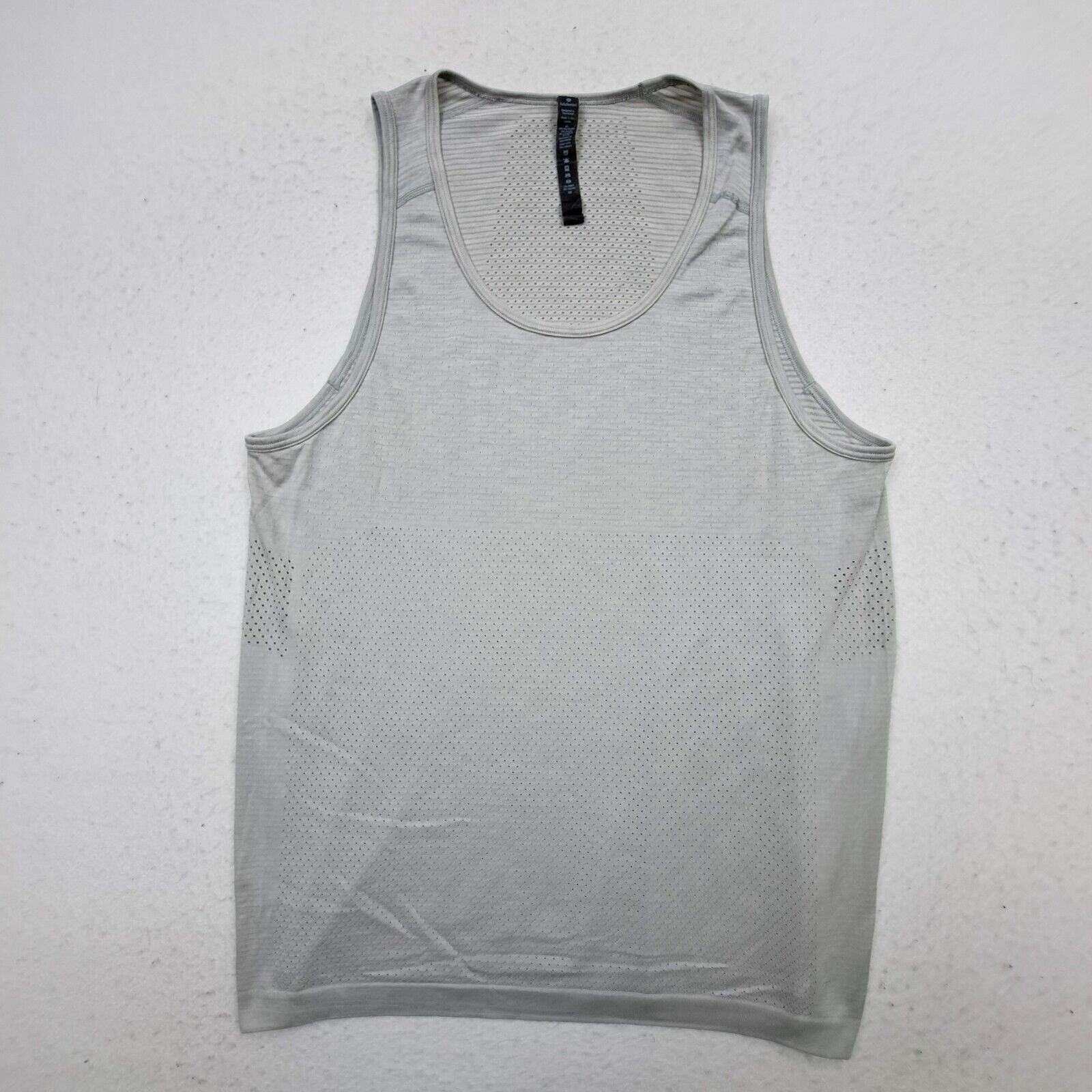 Lululemon Tank Top Shirt Mens Medium Gray Sleeveless Athleisure Athletic Workout