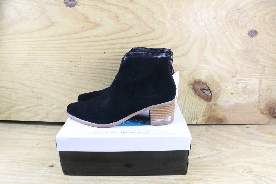 Aqua College Boots Womens 11 Black Suede Emily Ankle Bootie Zip Shoes New