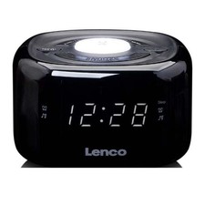 LENCO Uhrenradio CR-12 Lenco schwarz Radios CR-12BK LENCO