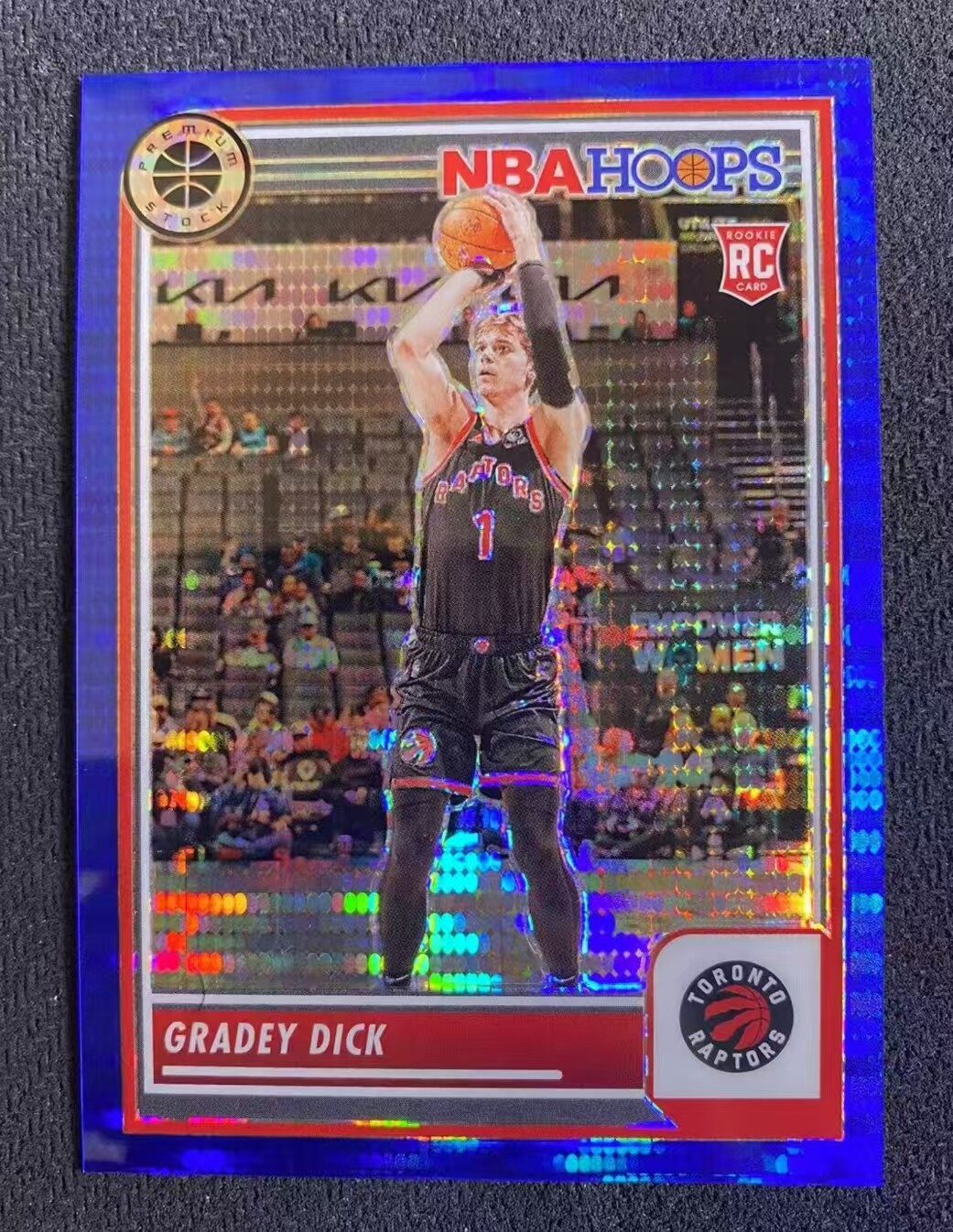 Gradey Dick 2023-24 Panini Premium Stock 51/75 Blue Pulsar NBA Hoops RC #251
