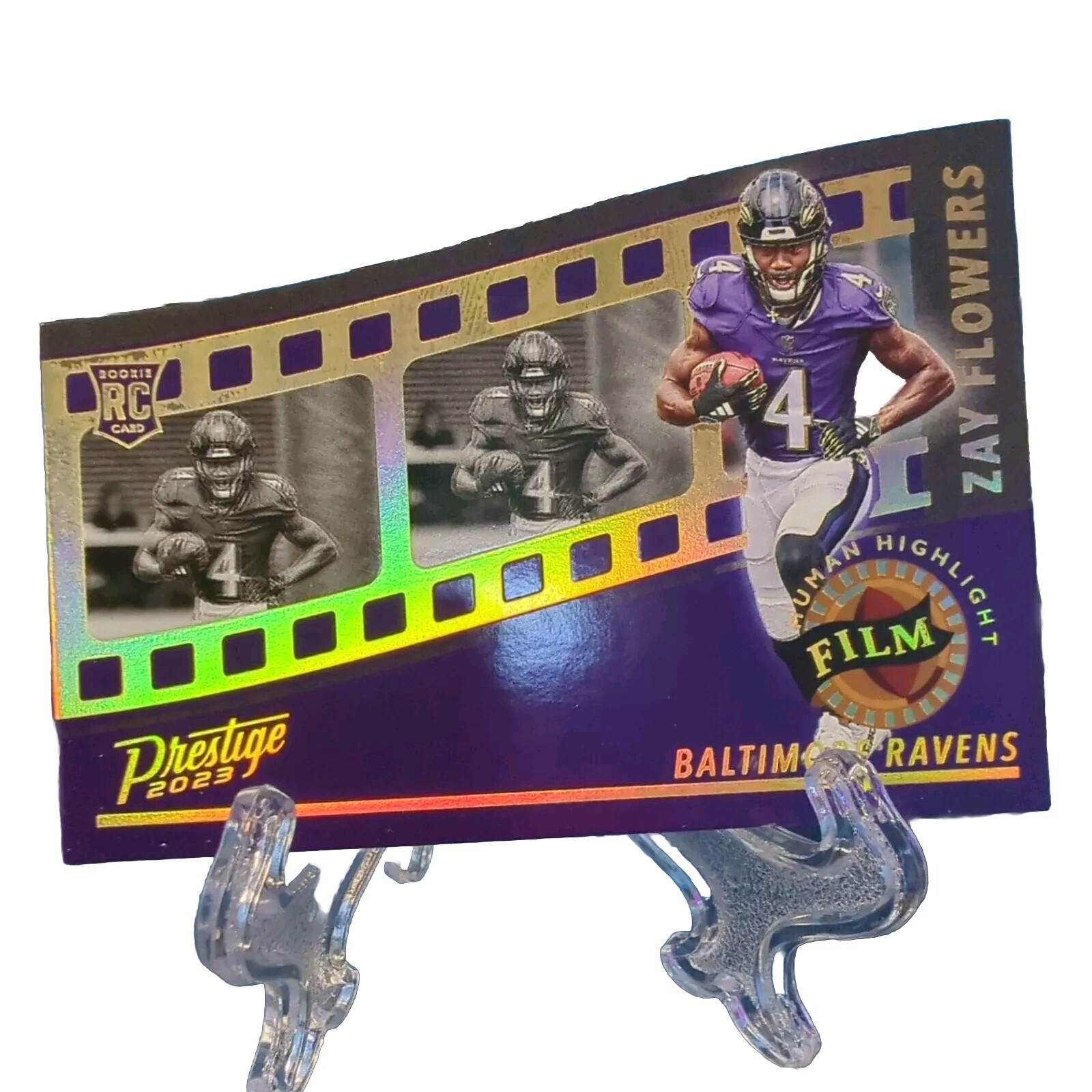2023 Prestige Zay Flowers HH-17 RC Human Highlight Film Die-Cut  SP Case Hit Bal