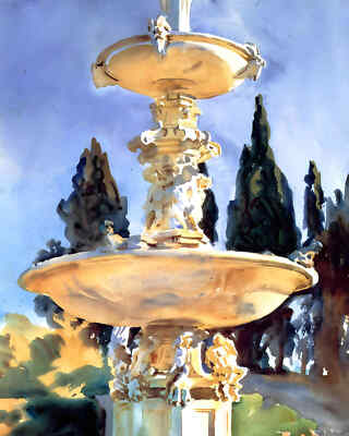 In a Medici Villa 1907 Painting by John Singer Sargent 8x10'' Art Print